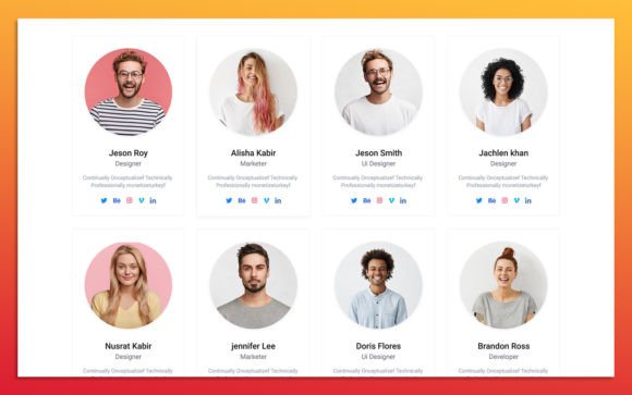 4 Team Member UI Elements for Figma
