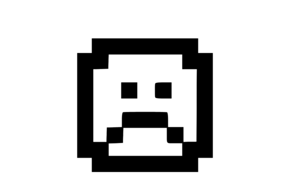 Bitmap Web Icon Sad Face Symbol
