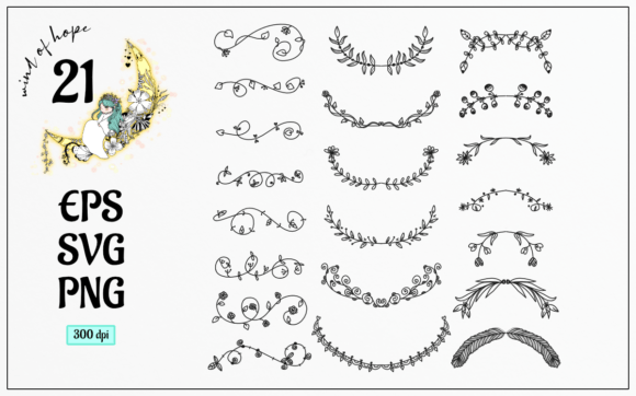 Flower Wreath and Border Doodle: Practical Uses for Creators and Small Businesses