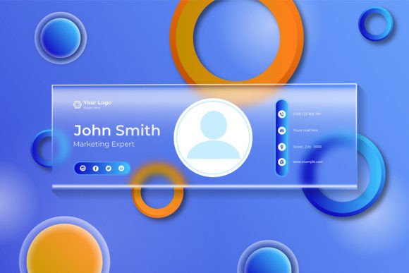 Glassmorphism Email Signature Design Guide