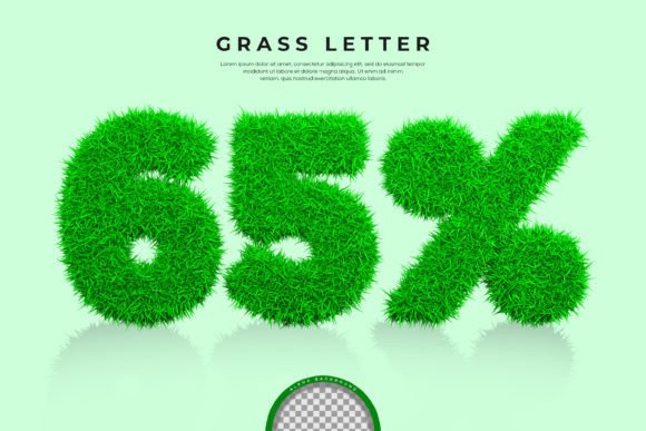 Green Grass 3D Text: 65% Off Realistic Renders
