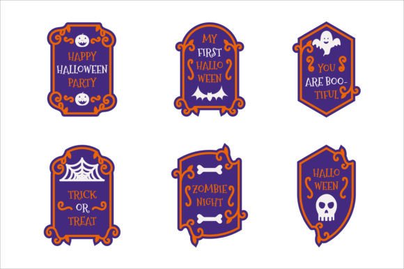 Halloween Bat, Pumpkin & Sticker Set