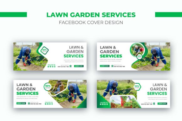 Lawn Gardening Service Facebook Cover Design