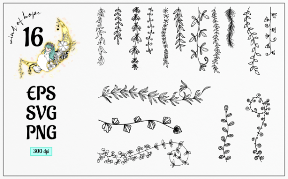 Leaves Doodle Line Border Design Guide