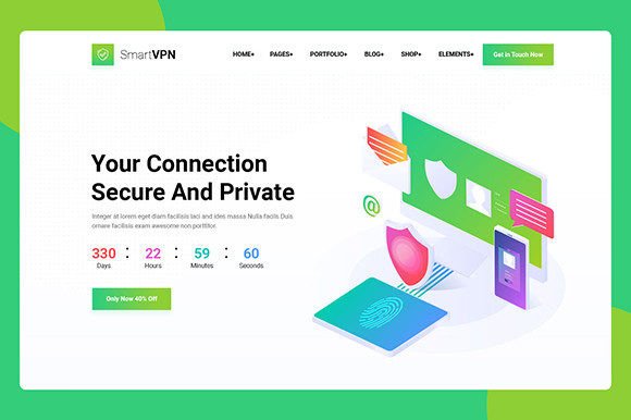 Mastering Digital Presence with the Smart VPN Hero Header Template