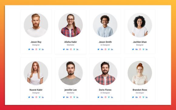Mastering Modern Web Design with the 1Team Member Ui Elements Kit