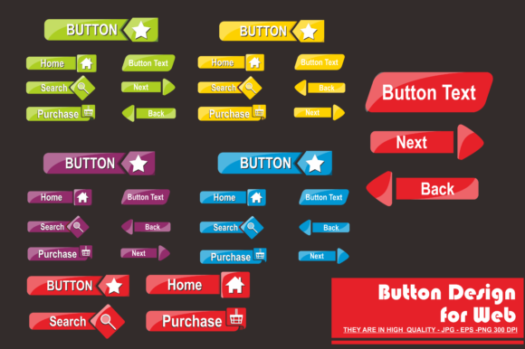 Mastering Web Button Design with 5 Color Variants for High-Converting Interfaces