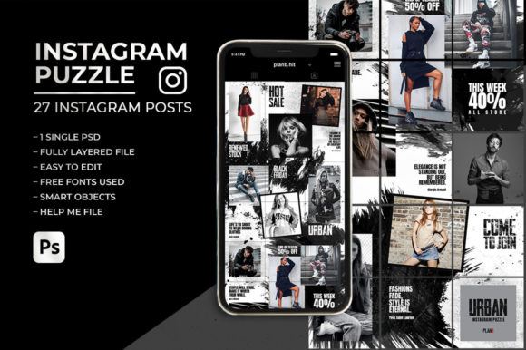 Urban Instagram Puzzle Feed: Plan & Post